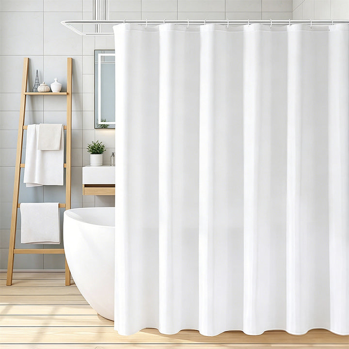 Waterproof Fabric Shower Curtain Bowlift