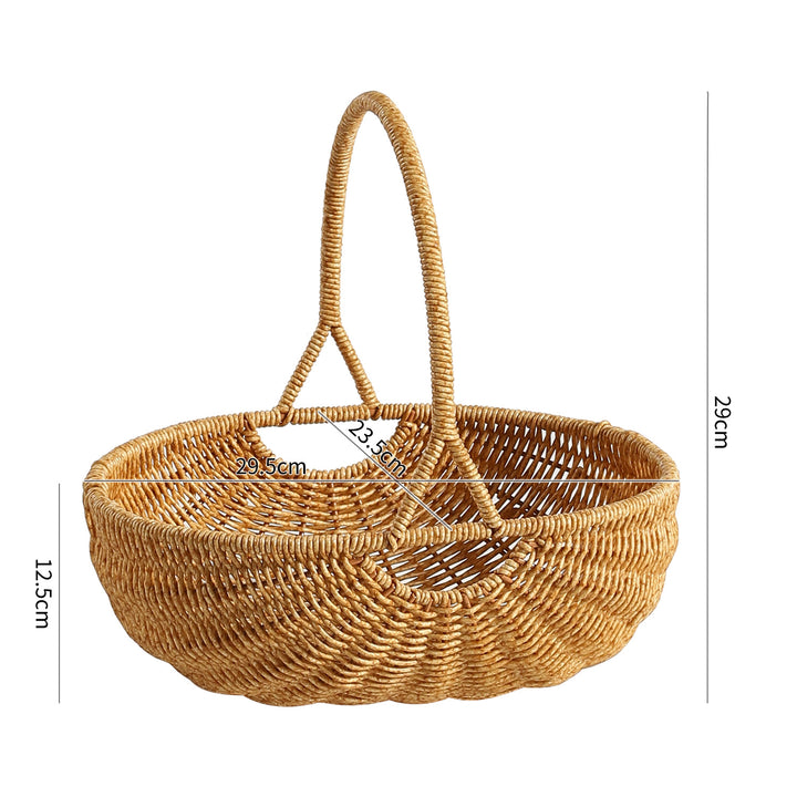 Handwoven Artisan Market Basket Bowlift