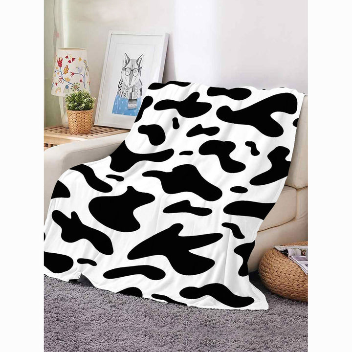 Cow Print Plush Blanket