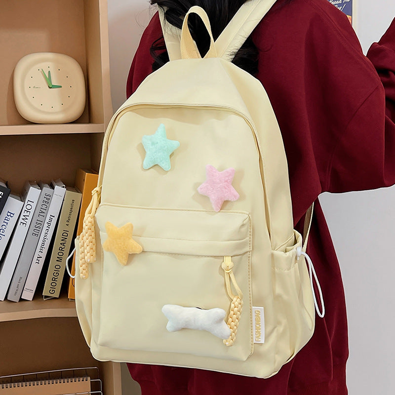 Cute Playful Star-Embellished Backpack