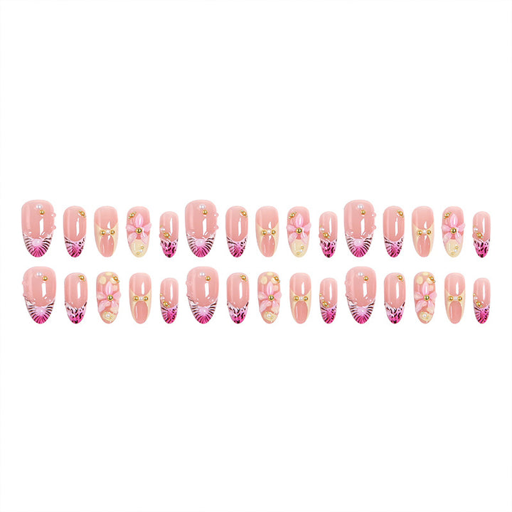 Artful artificial nails with delicate flower patterns Bowlift