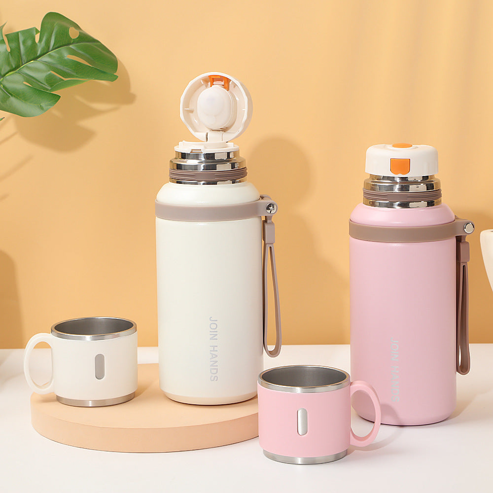 Women Thermo Drinking Container with Integrated Leak Protection Bowlift