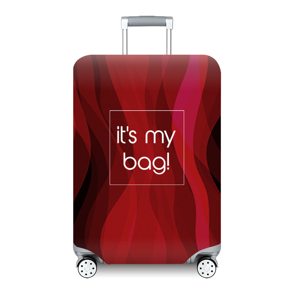 Unisex hard-shell suitcase with modern wave pattern Bowlift