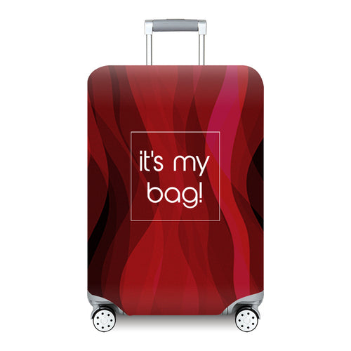 Unisex hard-shell suitcase with modern wave pattern Bowlift