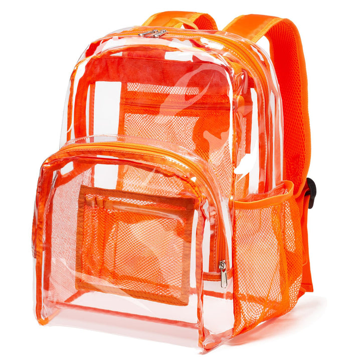 Unisex transparent backpack with breathable mesh design Bowlift