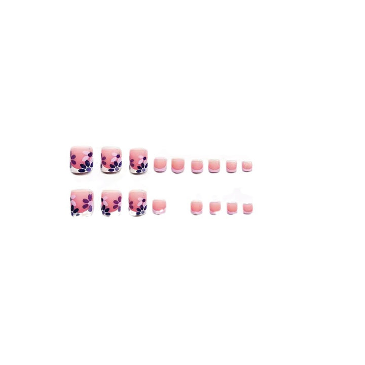 Elegant Floral Press-On Nail Enhancements Bowlift