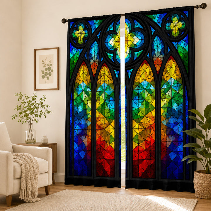 Abstract Patterned Window Curtains