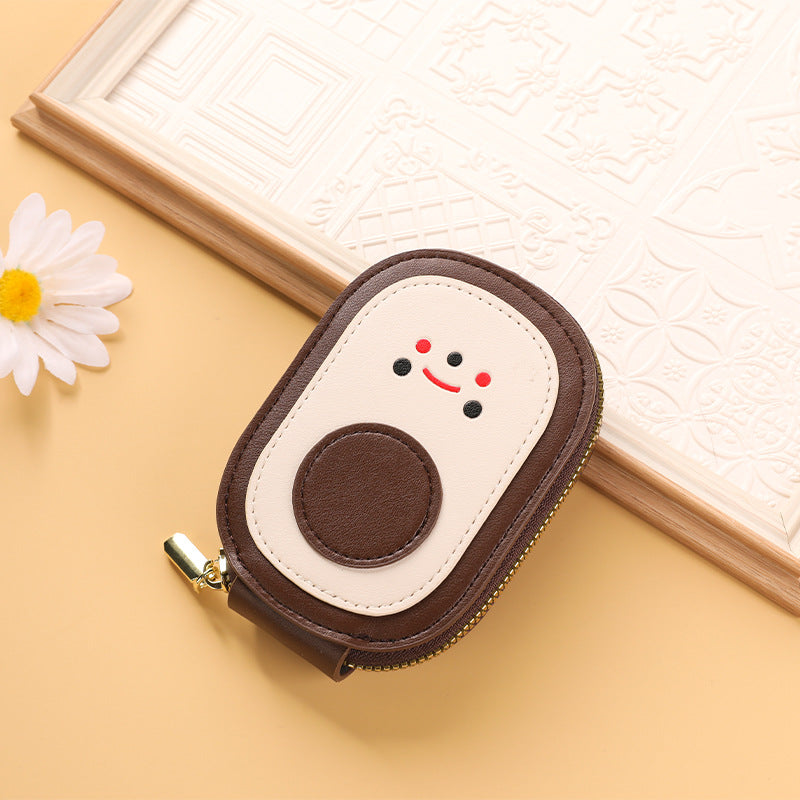 Cute Character Zippered Coin Purse Bowlift