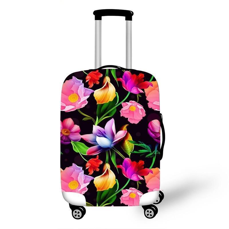 Women's hard shell suitcase with diverse floral design Bowlift