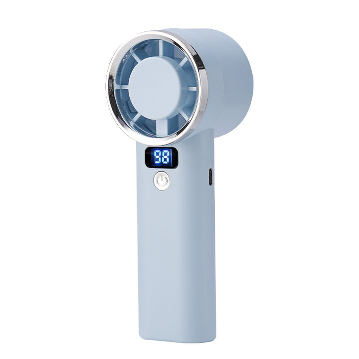 Unisex handheld fan with digital display and five speed levels Bowlift