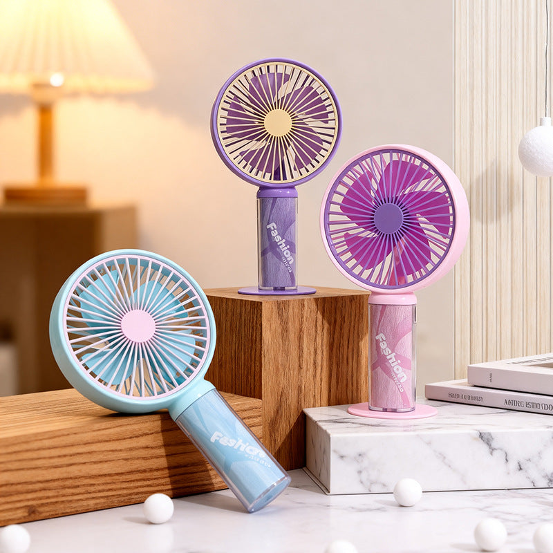 Women's Portable Mini Fan with Playful Design Bowlift
