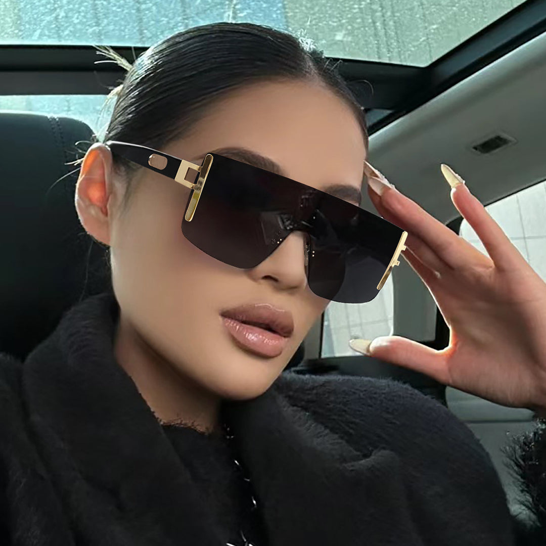 Ladies oversized sunglasses with modern futuristic design Bowlift