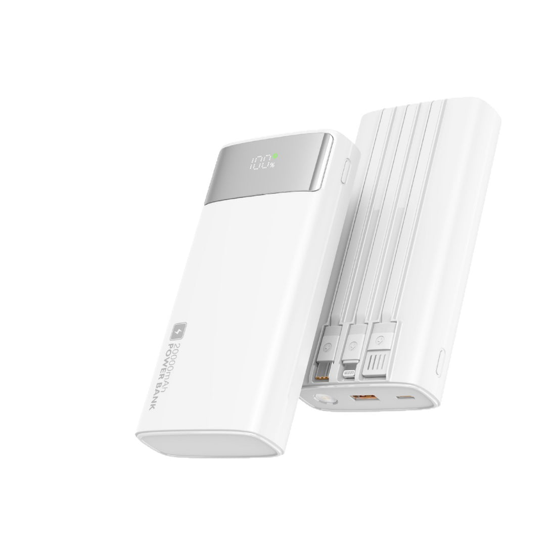 Portable power bank with slim design and digital display Bowlift