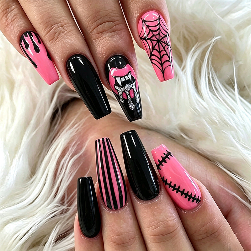 Creative nail art set with Halloween motifs and sparkling applications Bowlift
