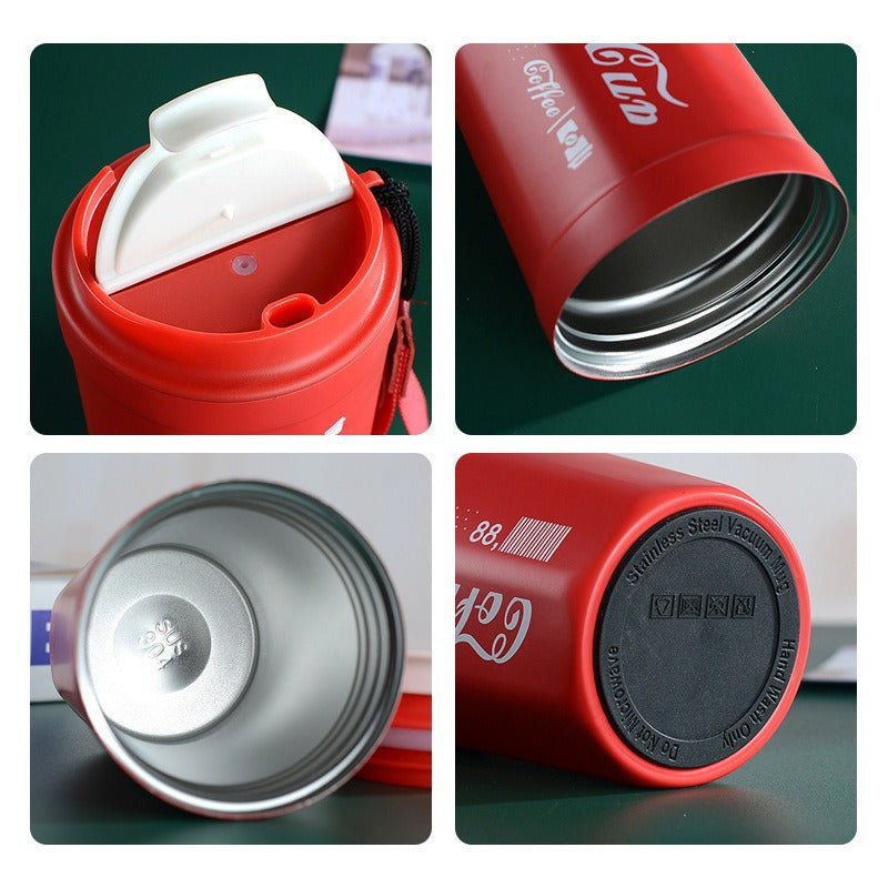 Women's insulated coffee cup with practical carrying device Bowlift