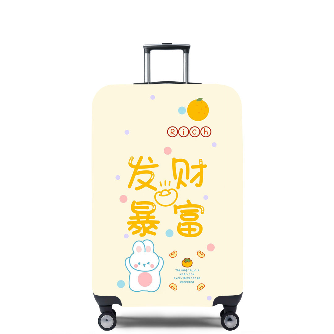 Unisex hard-shell travel suitcase with imaginative, cultural motif Bowlift