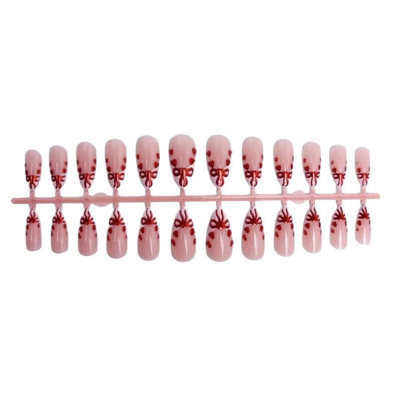 Premium Artificial Nails Set with Decorative Bows Bowlift