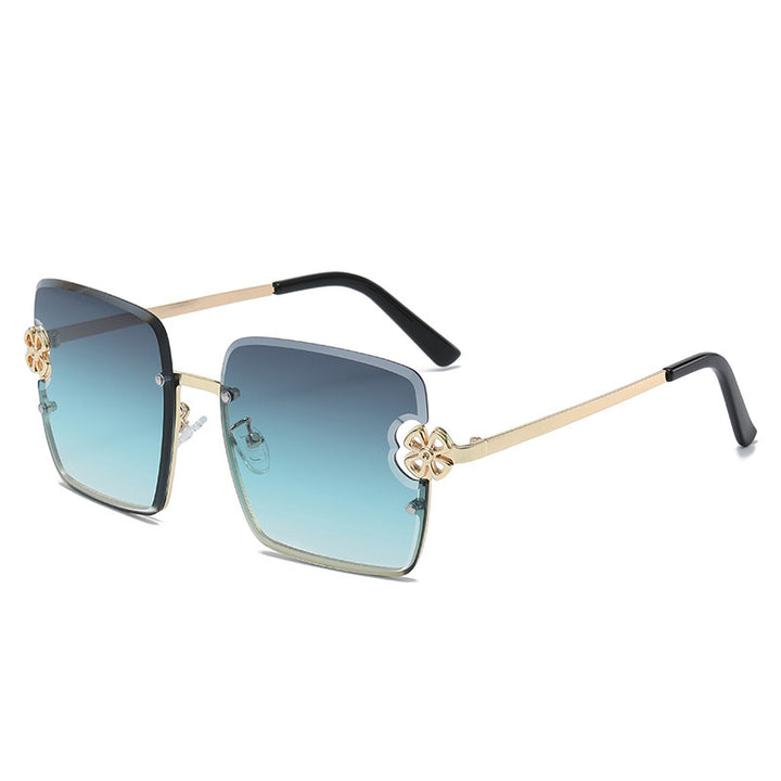Women square sunglasses with floral design Bowlift