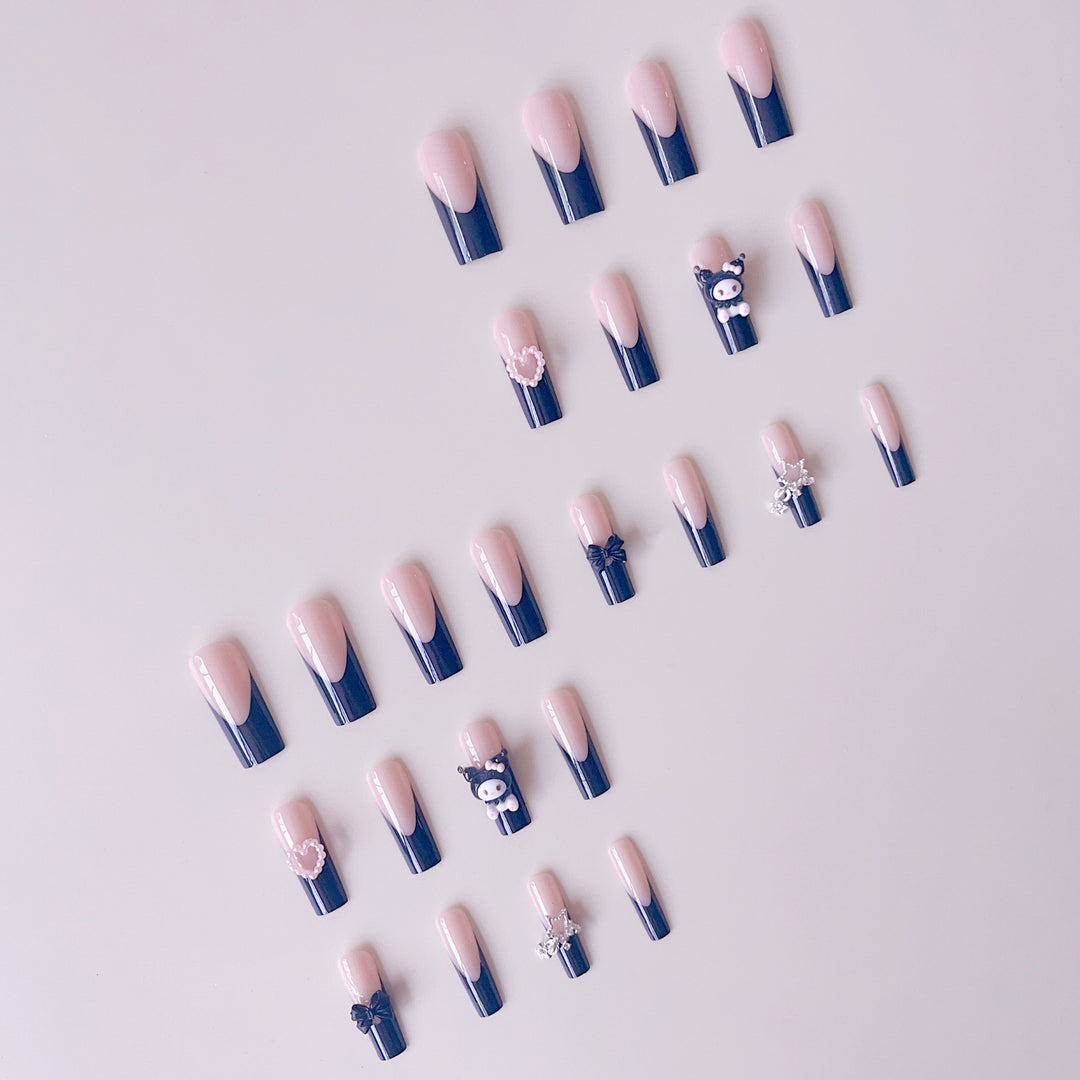 Artificial nail set with playful 3D designs Bowlift