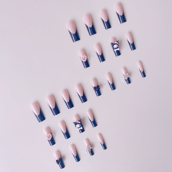 Artificial nail set with playful 3D designs Bowlift