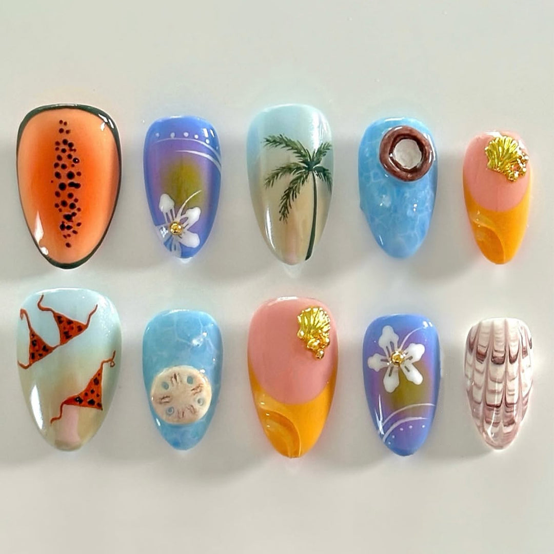 Nail art set with maritime motif Bowlift