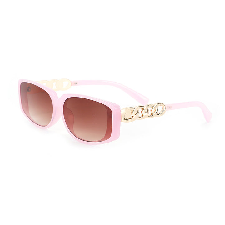 Women's square designer sunglasses with gold details Bowlift