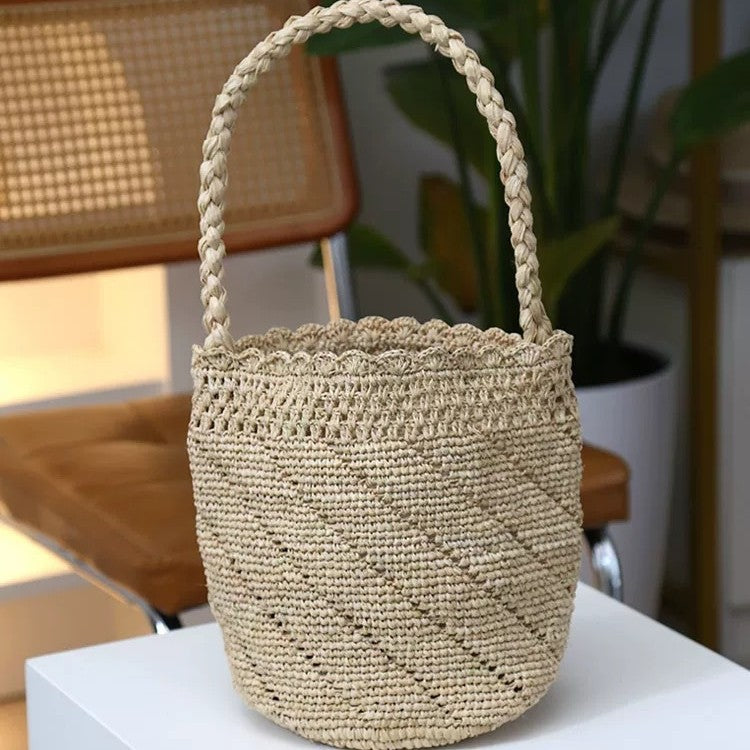 Handmade Macrame Bag with Unique Structure Bowlift