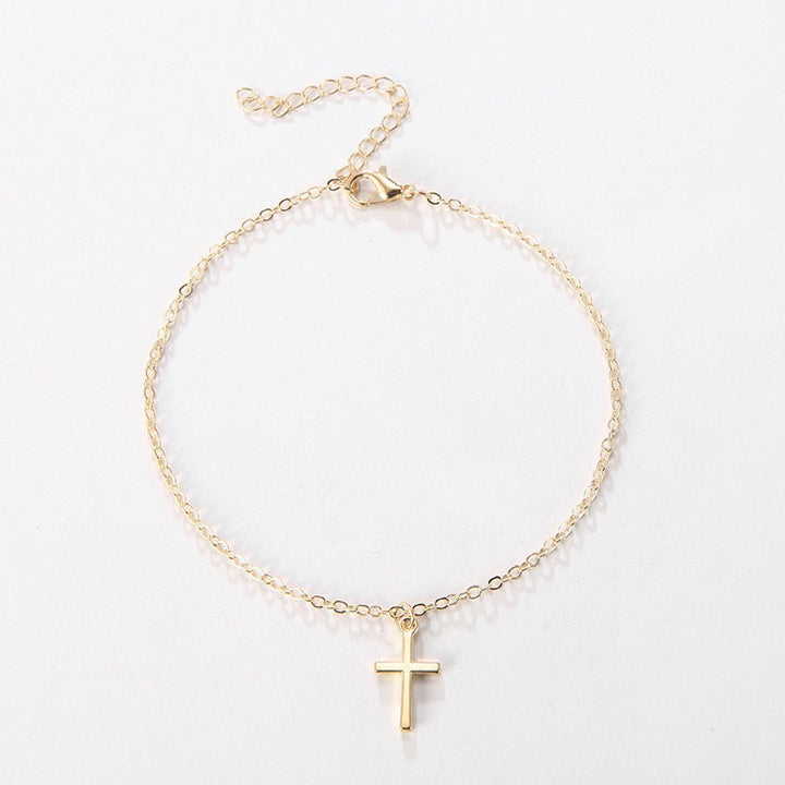Delicate Cross Charm Bracelet Bowlift