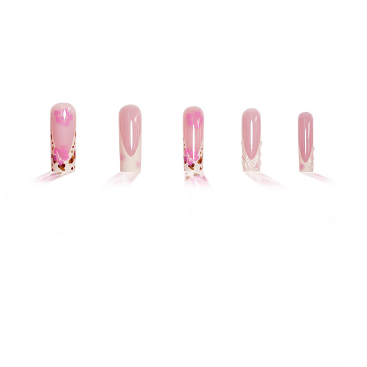 Floral Acrylic Nail Enhancements Bowlift