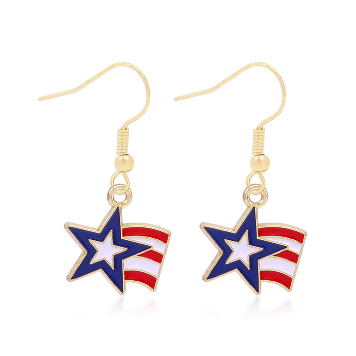 Women's long multi-layer star drop earrings with crystal embellishments and rhodium-plated alloy Bowlift