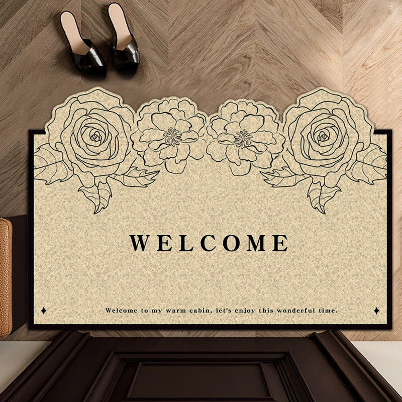 Unisex Elegant Floral Welcome Mat Bowlift