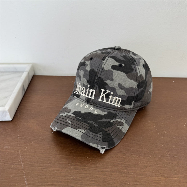 Men's Casual Camo Print Baseball Cap Bowlift