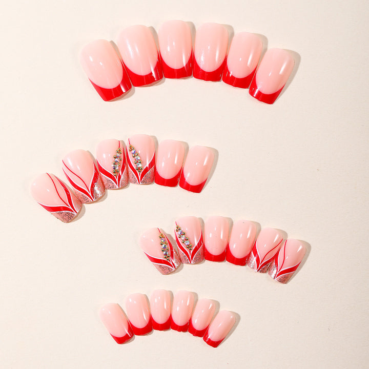 Artistic Rhinestone Nail Art Extensions Bowlift