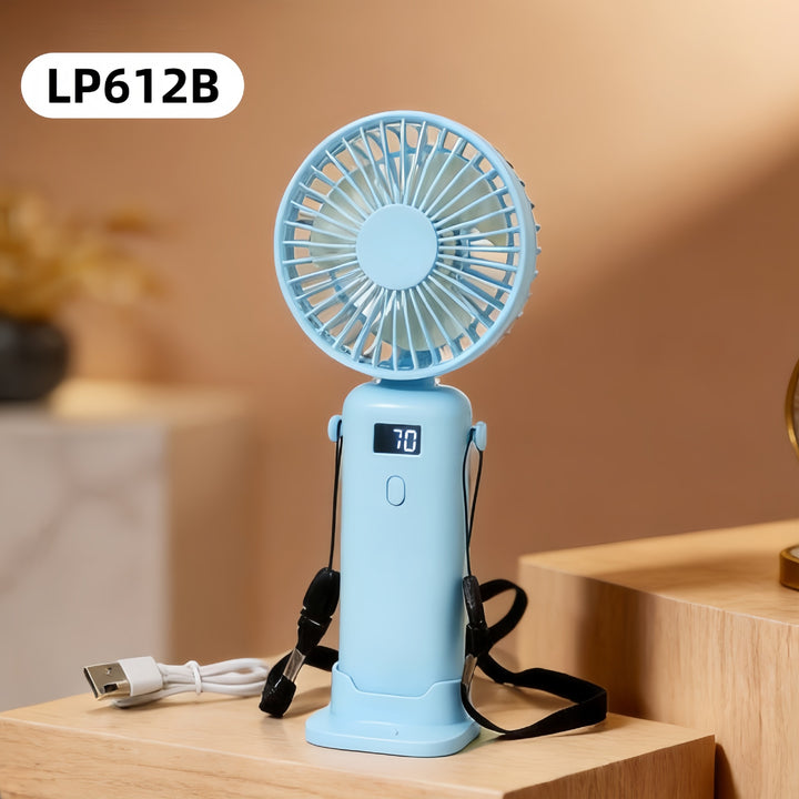 Women's portable high-performance hand fan with LCD display Bowlift