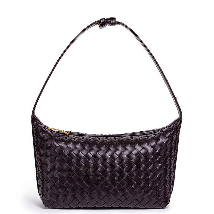 Braided Vegan Leather Shoulder Bag Bowlift