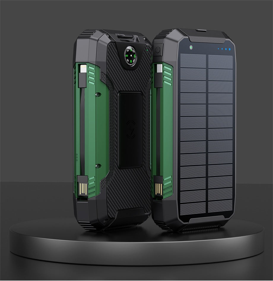 Robust Solar Power Bank with Multifunctional Charging Port Bowlift