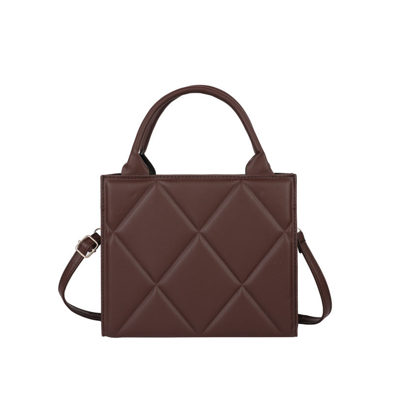 Quilted Leather Shoulder Handbag Bowlift
