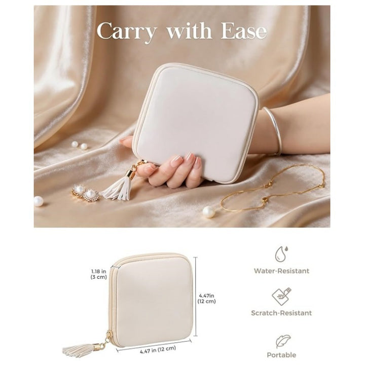 Jewelry Organizer Bag with Multifunctional Interior Layout Bowlift