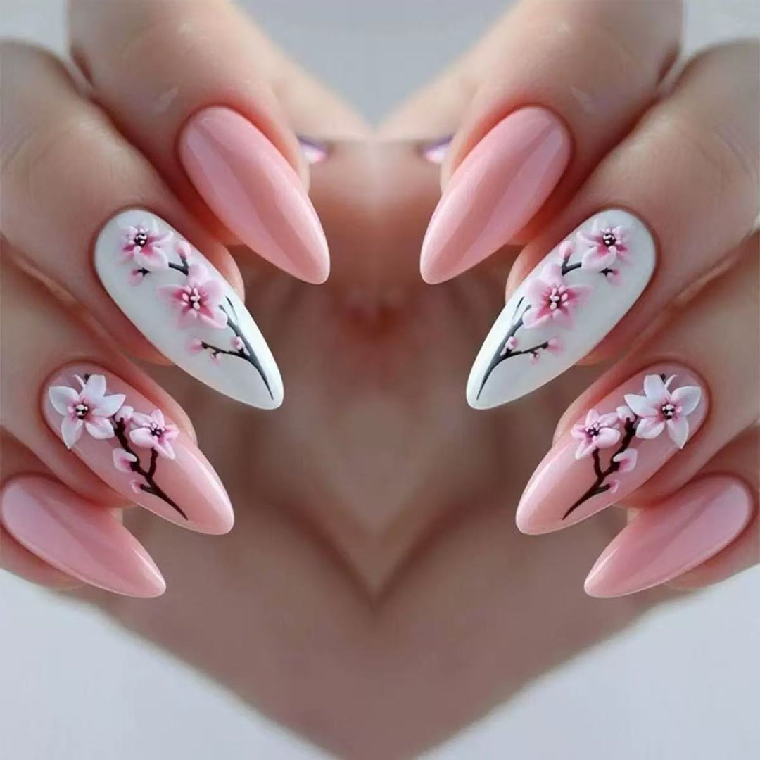 Nail art set with floral 3D decorations Bowlift