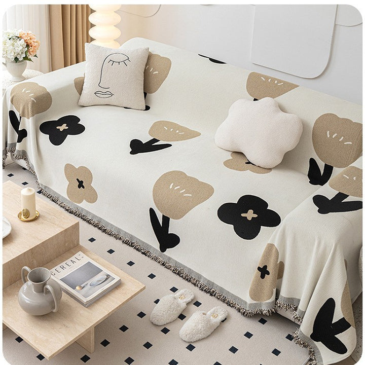 Floral Print Decorative Throw Blanket