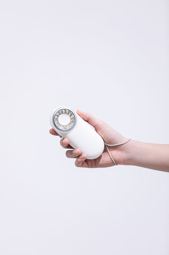 Unisex nan compact rechargeable handheld fan with ergonomic grip and carrying strap Bowlift