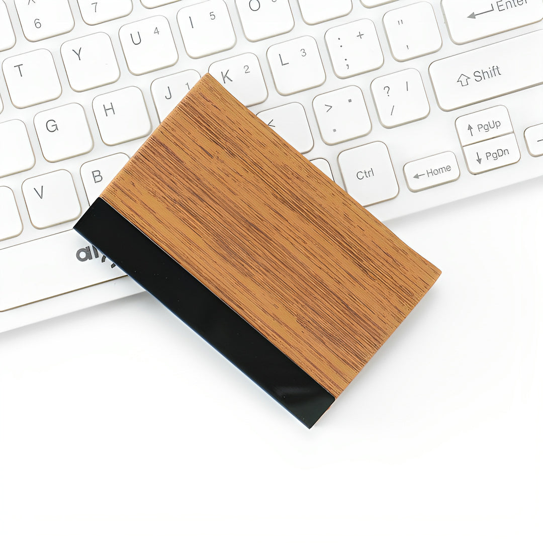 Elegant Wooden RFID-Blocking Card Holder