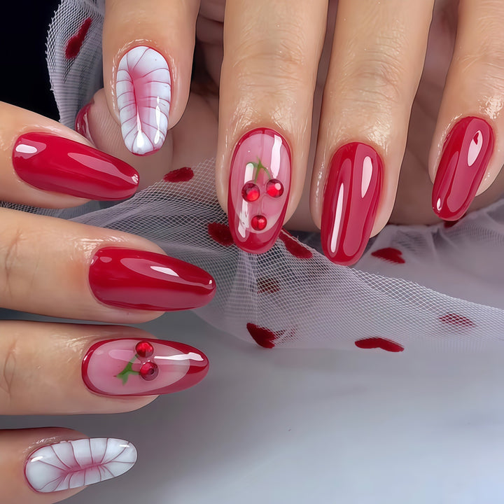 Artistic Cherry Blossom Nail Design Bowlift