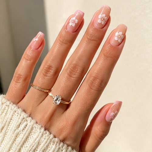 Floral-Design Press-On Nail Art Set Bowlift