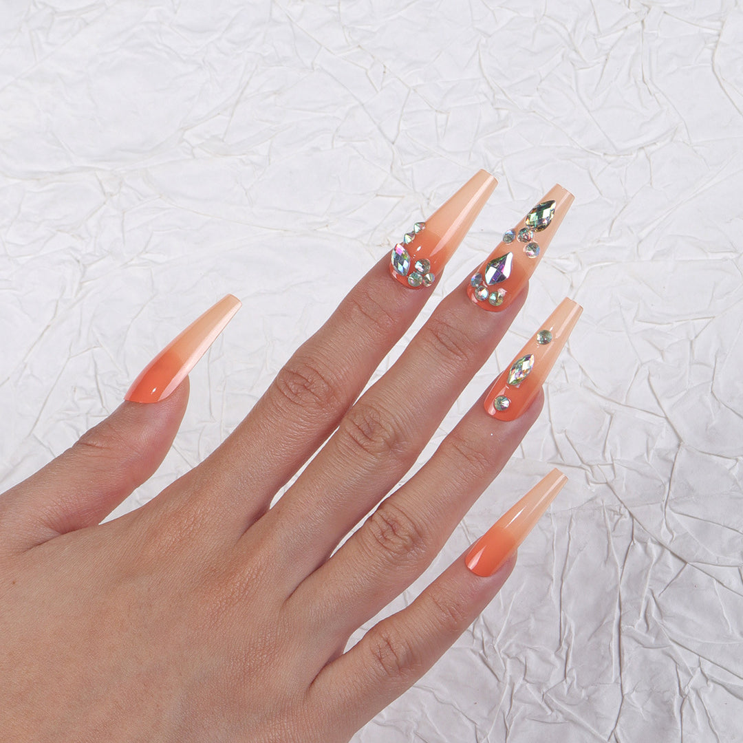 Crystal Embellished Stiletto Nail Extensions Bowlift