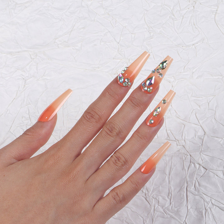 Crystal Embellished Stiletto Nail Extensions Bowlift