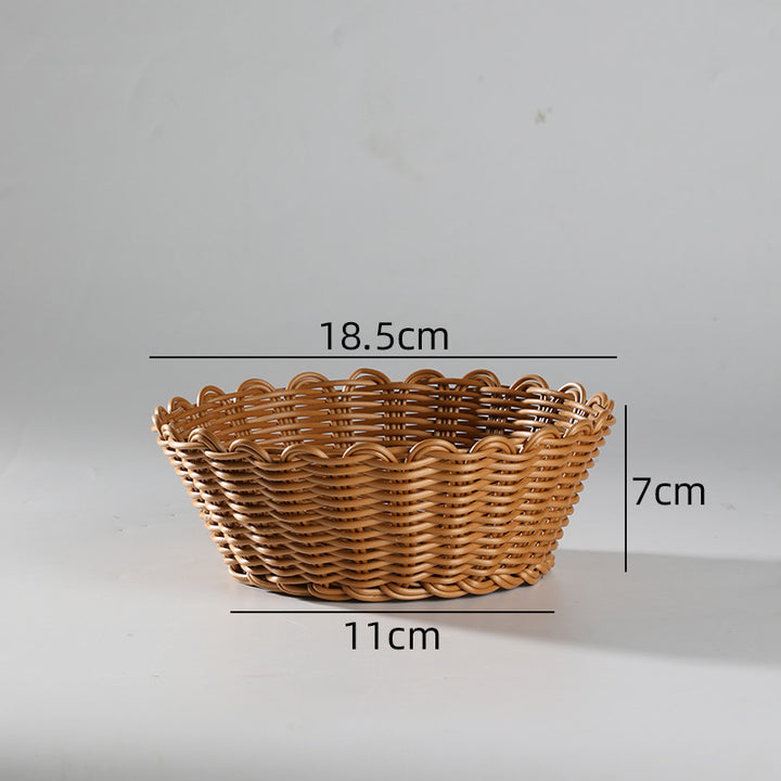 Handcrafted Round Wicker Serving Bowl Bowlift