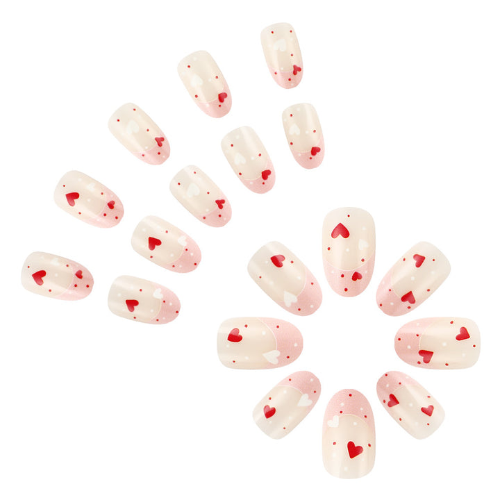Heart-Decorated Nail Art Bowlift