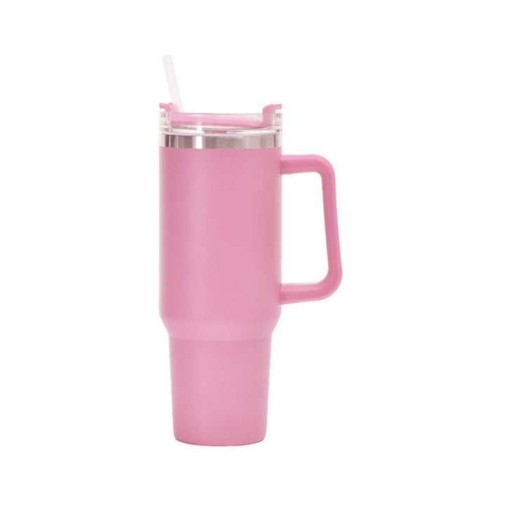 Women's insulated cup with straw and ergonomic handle Bowlift