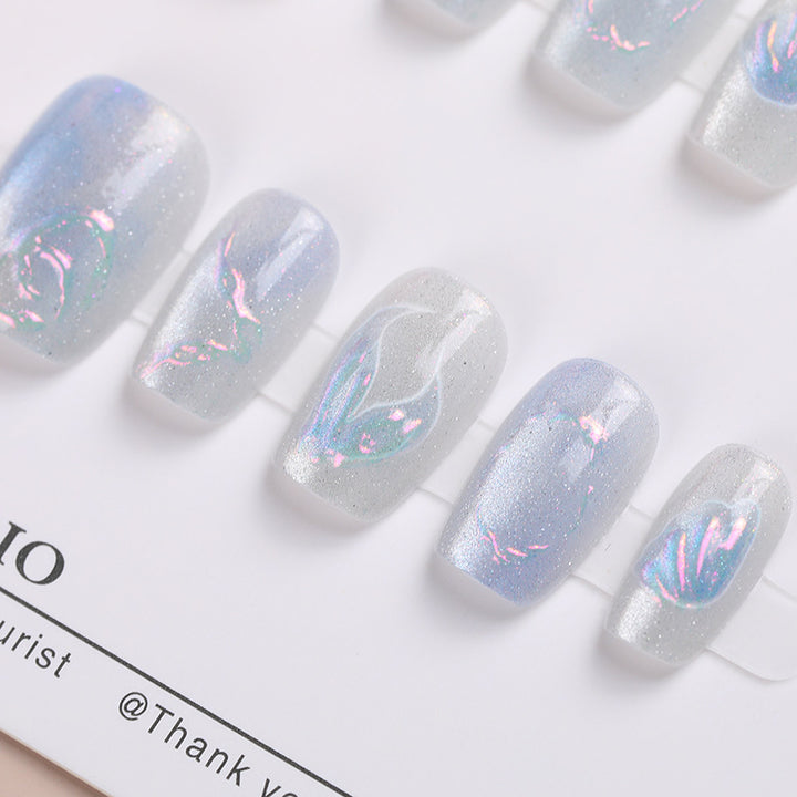 Iridescent Nail Art Press-On Collection Bowlift